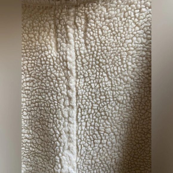 Angel Kiss Faux Sherpa Shacket Ivory Faux Suede Lined Buttons Jacket Sz 2X - Picture 11 of 13